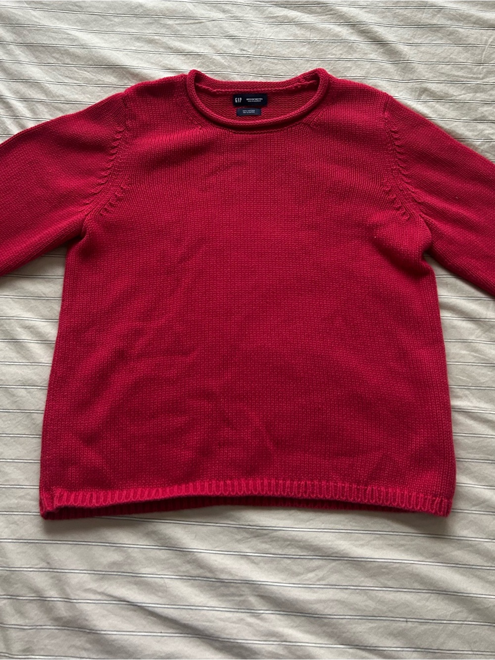 Gap Red Cotton Rollneck Knit Sweater